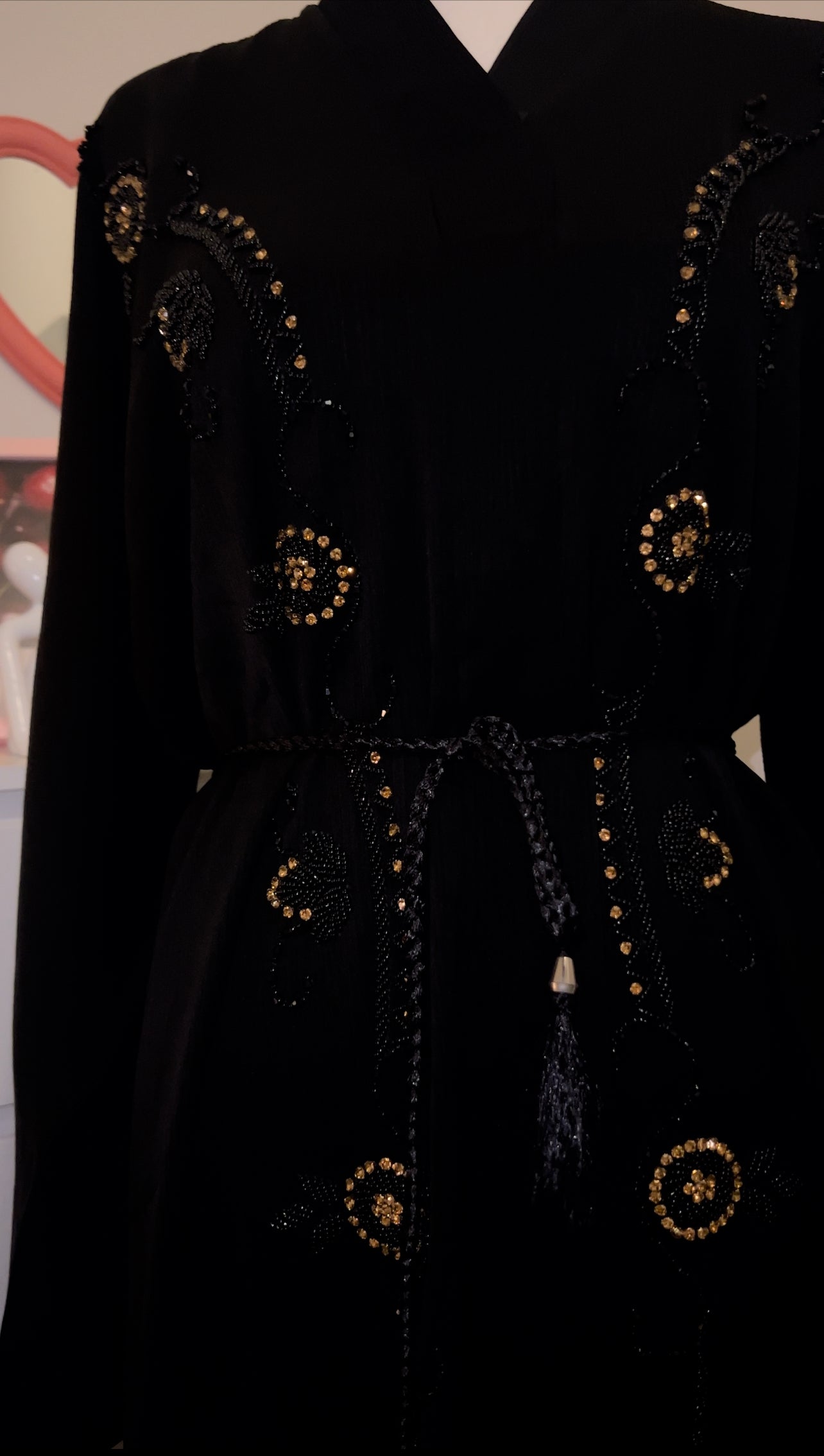 Midnight embroided Abaya