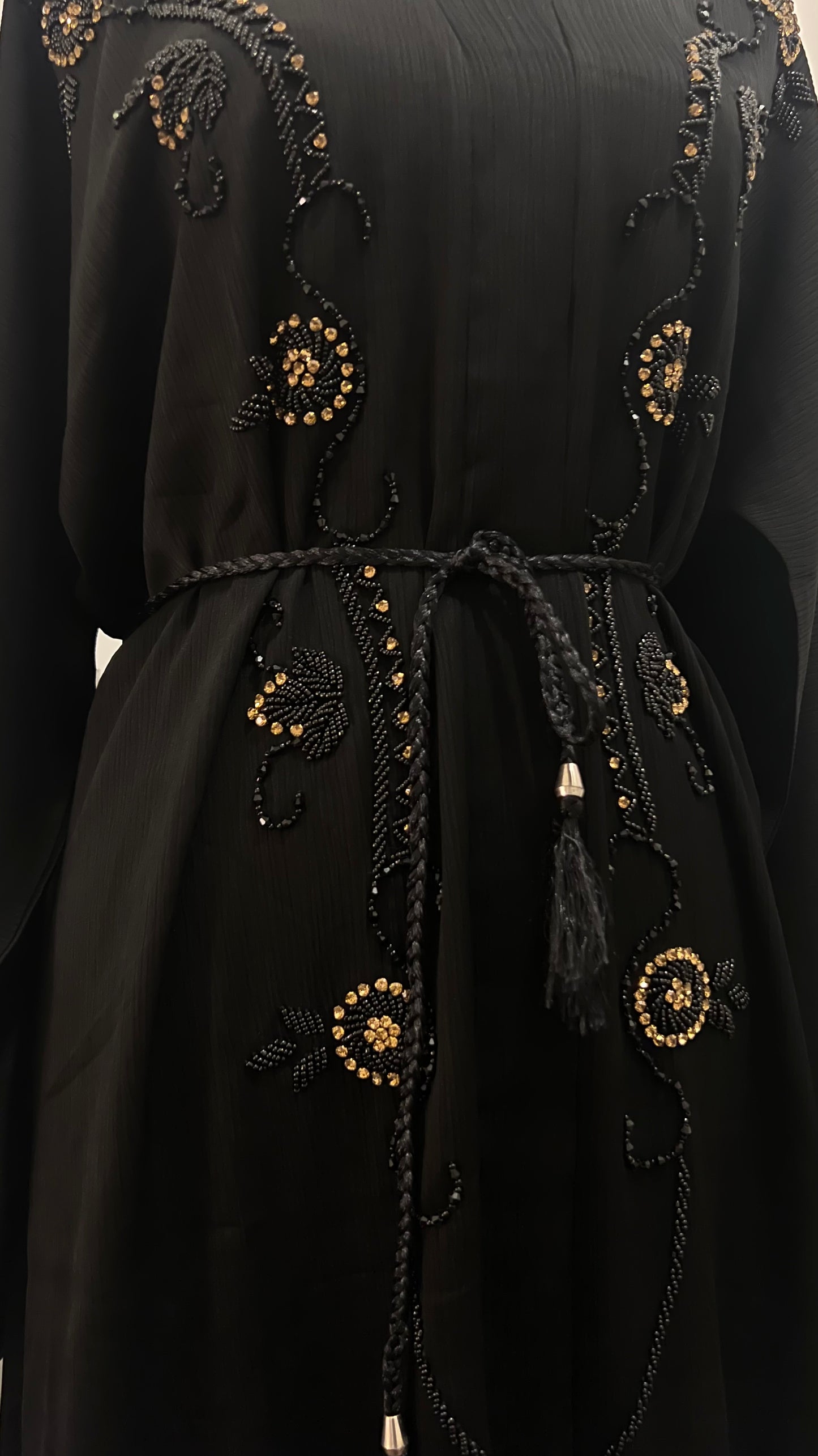 Midnight embroided Abaya