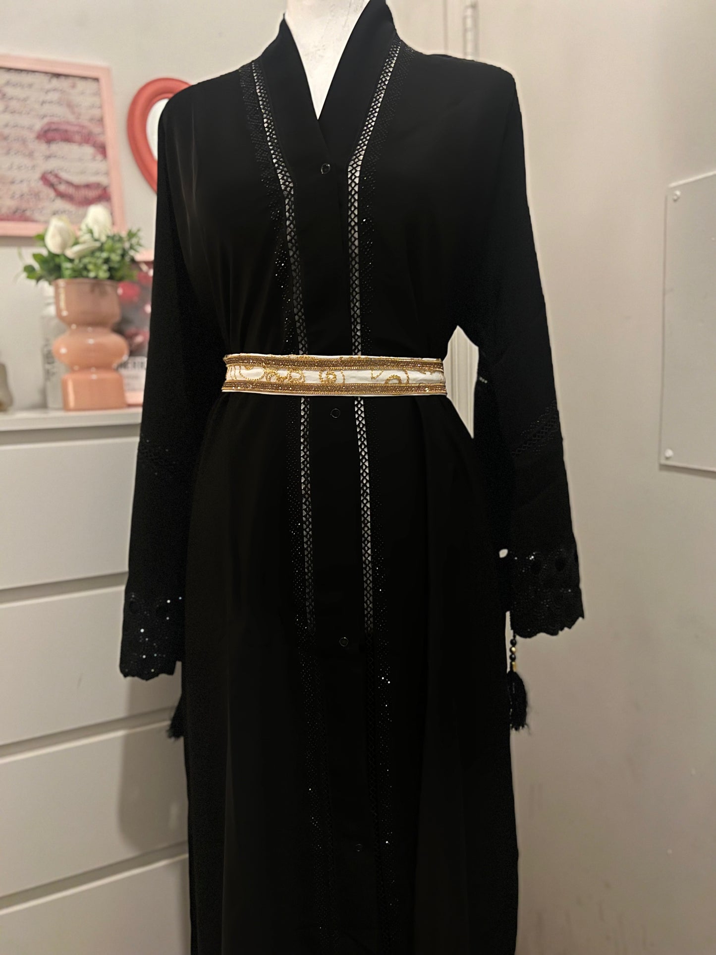 Lace front Abaya